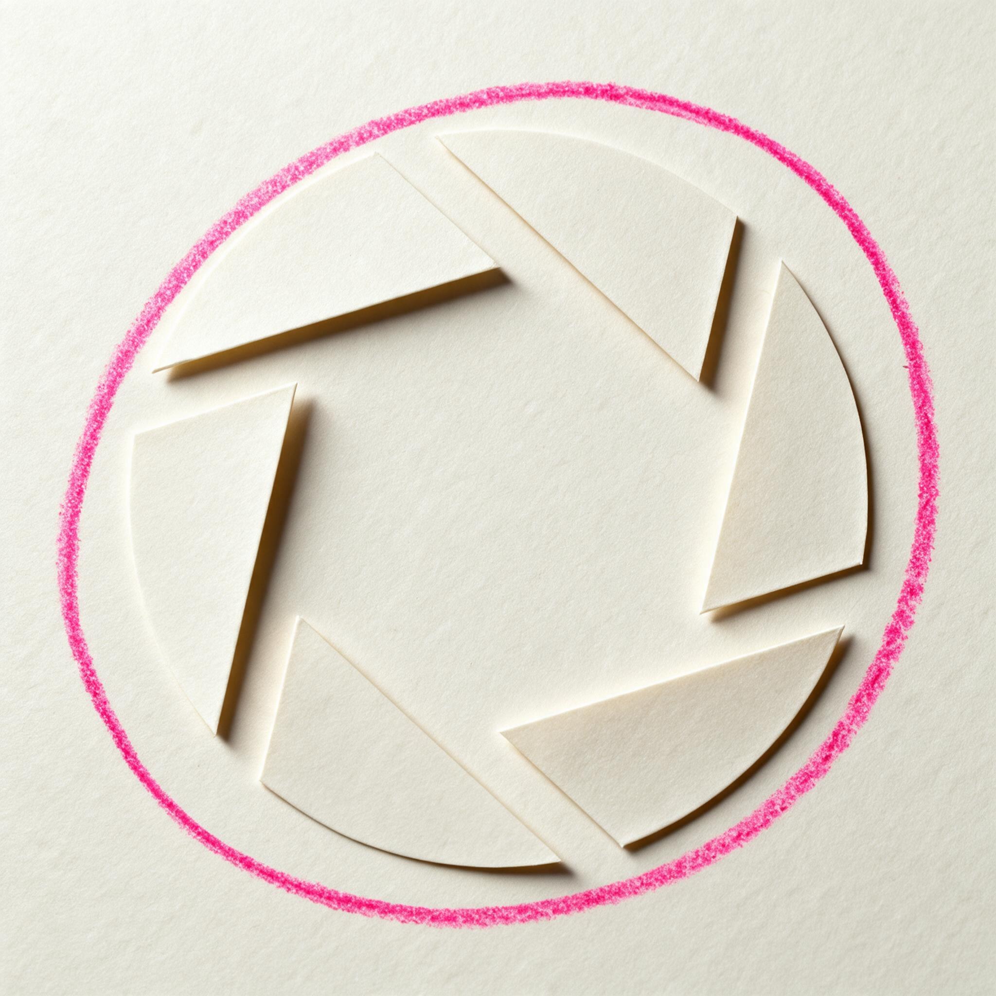 Símbolo em papel com lápis